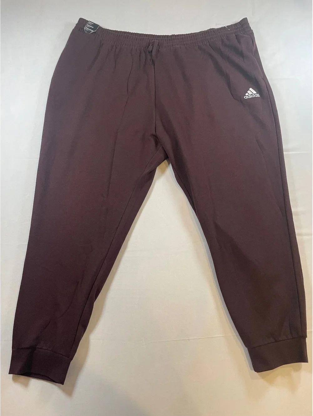 adidas Men Brown Sweatpants Size 4XL NWT Joggers Fleece Regular Fit Tapered
